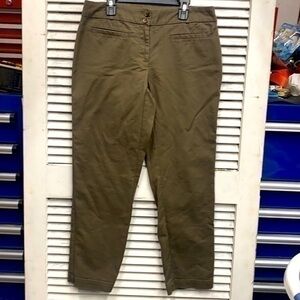 Dalia Collection Olive Green Ankle Chinos size 4